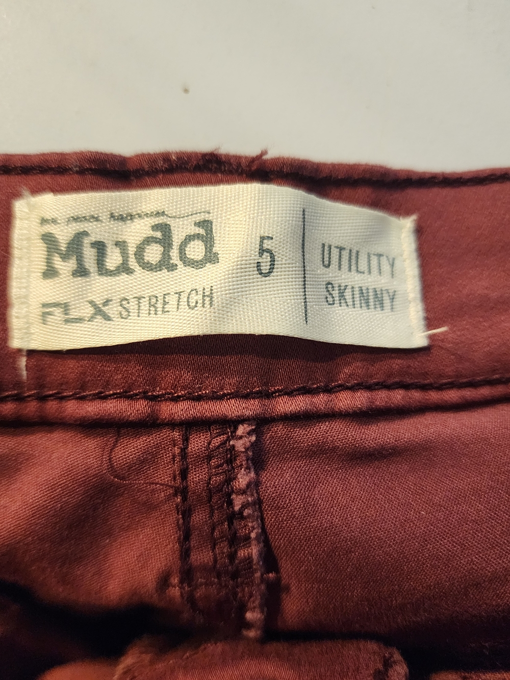 Mudd Utility Skinny Jeans - Wine